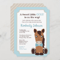 Horse Boy Baby Shower Invitation