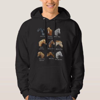Horse Breeds Equestrian horseback riding for girls Hoodie