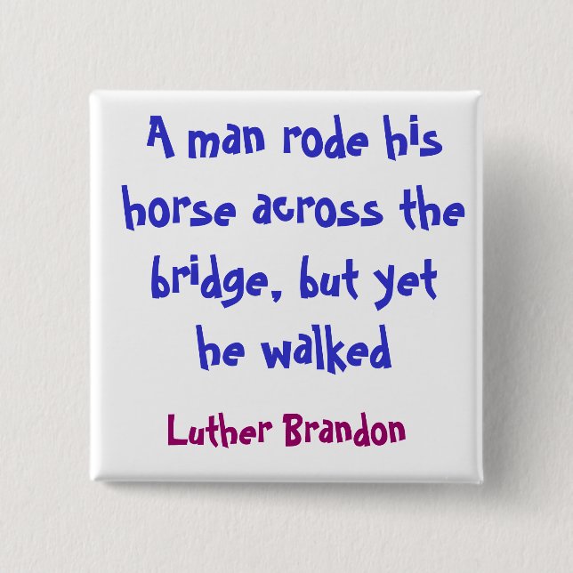 Horse Bridge Pinback Button (Front)