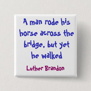Horse Bridge Pinback Button
