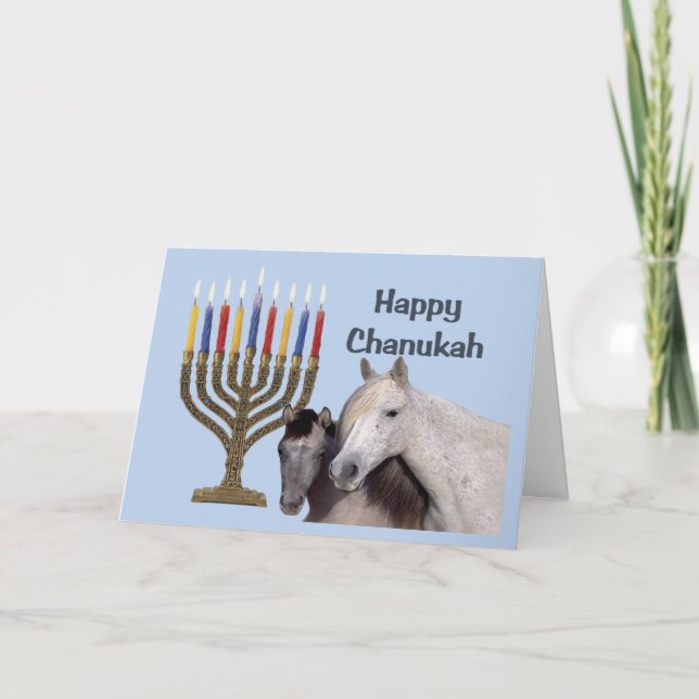 Horse Buddies Chanukah Card (Front)