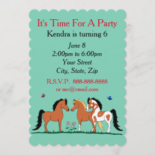 Horse buddies Customizable Party Invitations