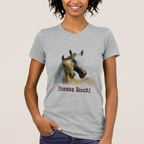 Horse Buddies Ladies T_Shirt
