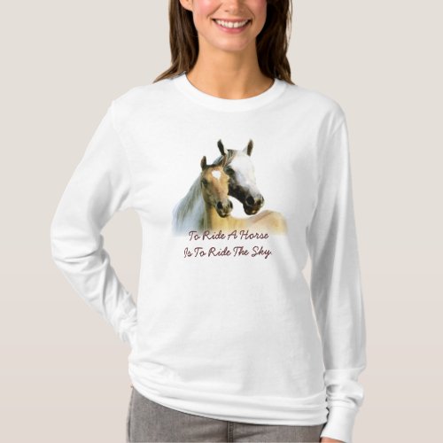 Horse Budies Ladies Long Sleeve T_Shirt