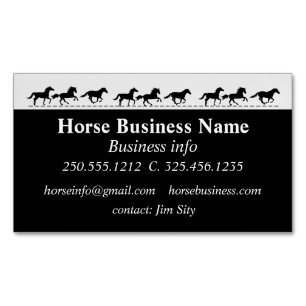 Horse Business Boarding Stables Riding Lessons  Bu Card Magnet