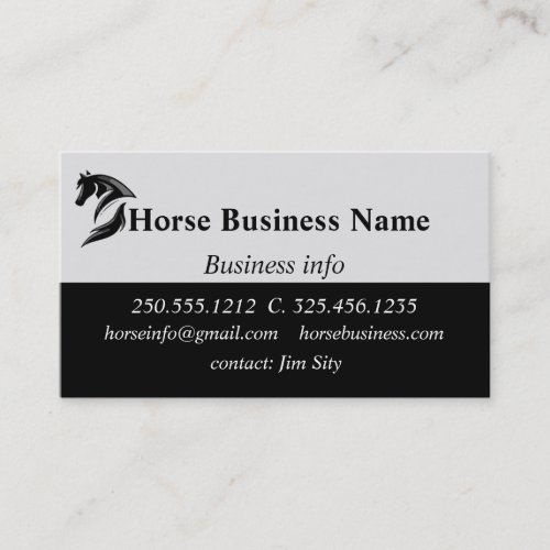 Horse Business Boarding Stables Riding Lessons   Business Card