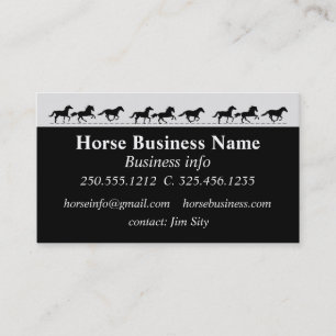 Horse Business Boarding Stables Riding Lessons  Card
