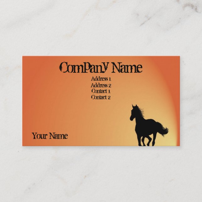 Horse Business card (Front)