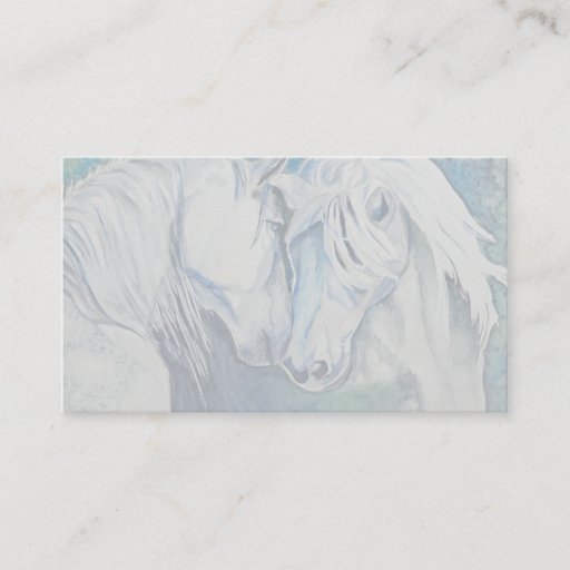 Customizable Horse Business Card- Blue