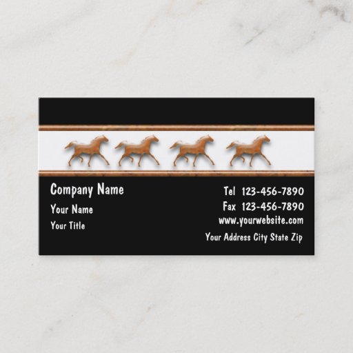 Customizable Horse Business Cards