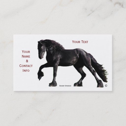 Customizable Horse Business Cards