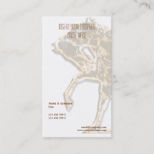 Horse business marketing business card