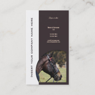 Horse business marketing business card