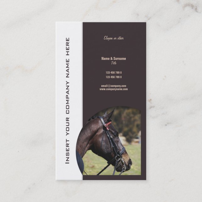 Horse business marketing business card (Front)