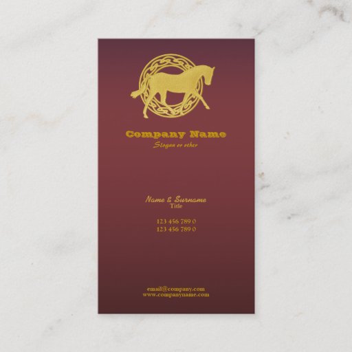 Customizable Horse business marketing business card template