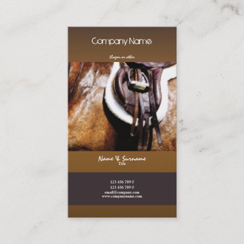 Horse business marketing equestrian art business card