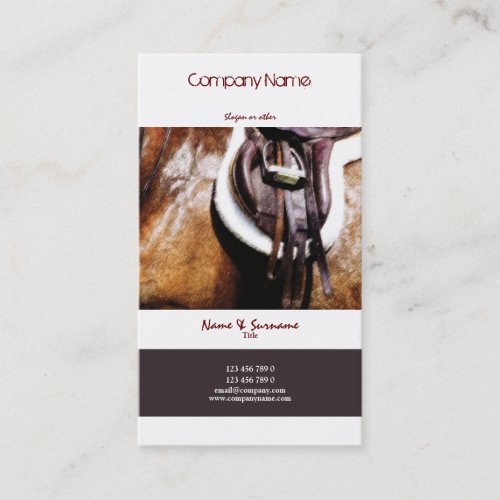 Horse business marketing equestrian art business card