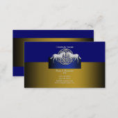Horse business marketing gold blue white celtic business card (Front/Back)