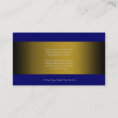 Horse business marketing gold blue white celtic business card (Back)