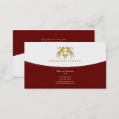Horse business marketing red gold business card (Front/Back)