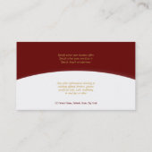 Horse business marketing red gold business card (Back)