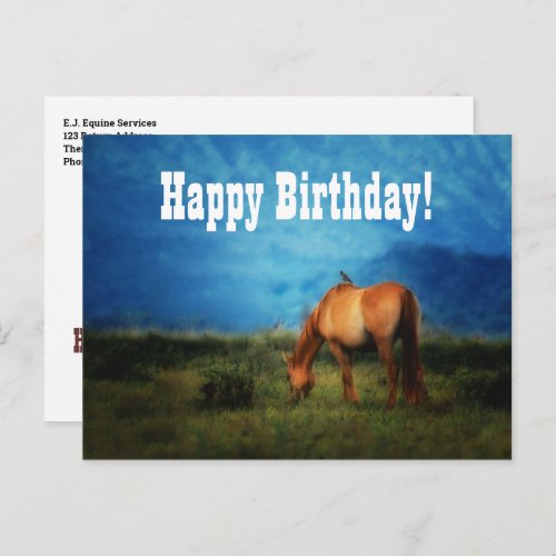 Horse Business or Vet Office from Group Birthday Postcard