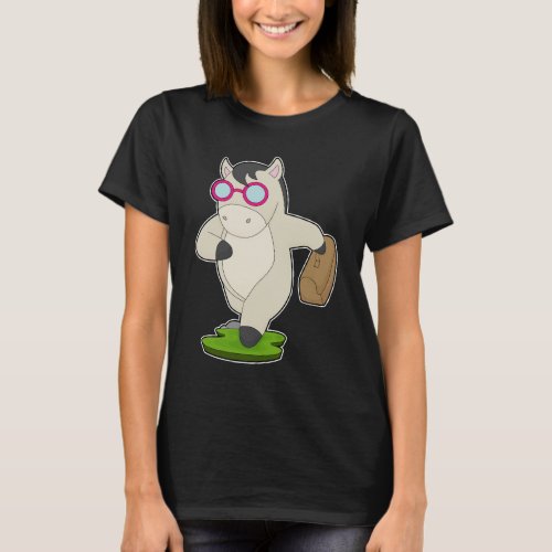 Horse Business woman Briefcase T_Shirt