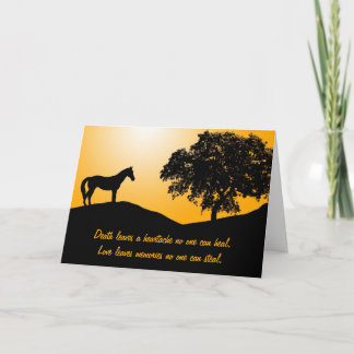Horse By the Tree Silhouette Card