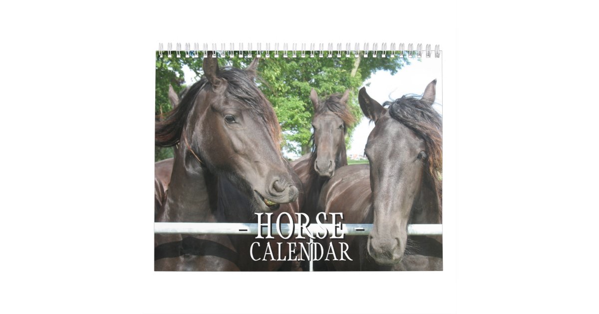 Horse Calendar Zazzle com