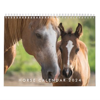 Horse Calendar 2024 With Your Photos by online_store at Zazzle