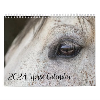 Horse Calendar 2024 With Your Photos by online_store at Zazzle
