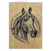 Horse Cameo on Burlap (Front)