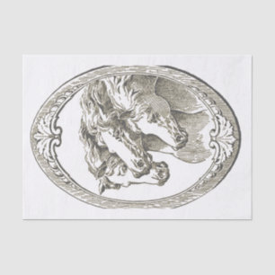 Horse Cameo Tissue Paper