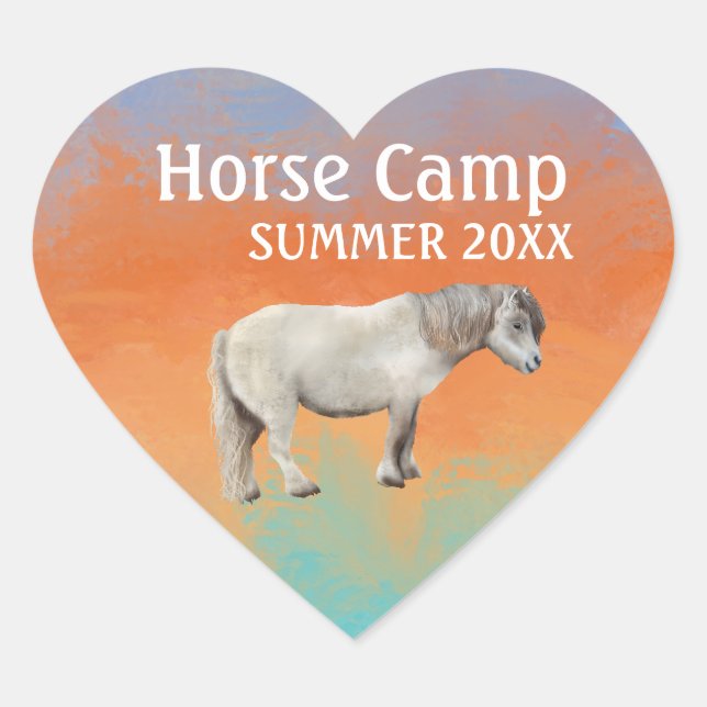 Horse Camp Summer Custom year stickers (Front)