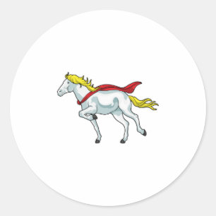 Horse Cape Classic Round Sticker