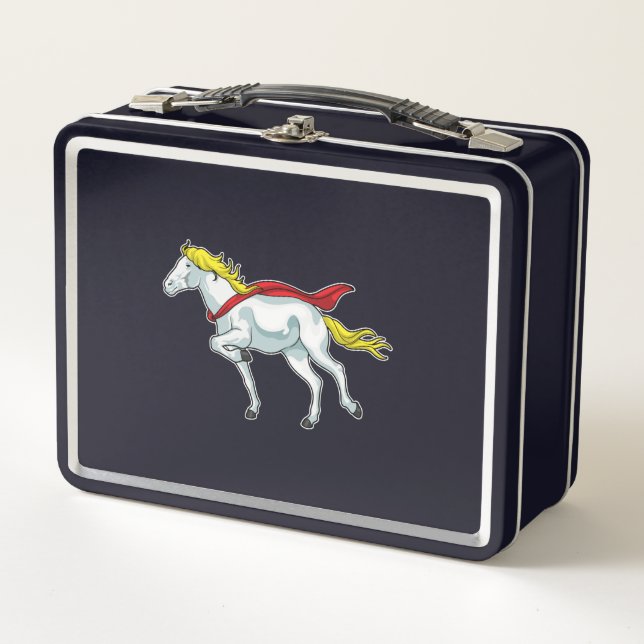 Horse Cape Metal Lunch Box (Front)