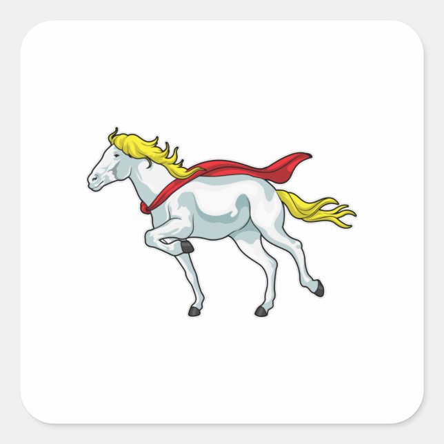 Horse Cape Square Sticker (Front)
