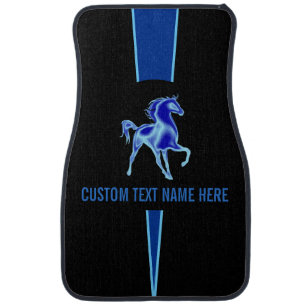 Horse Car Floor Mat with Custom Text