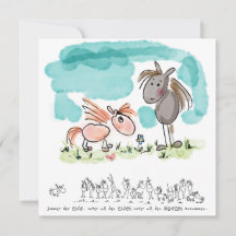 Horse Card - Grusskipass for horse lovers party