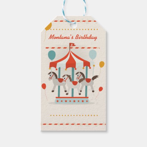 Horse Carousel Gift Tags