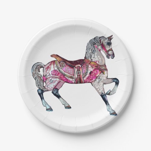 Horse carousel Paper Plate