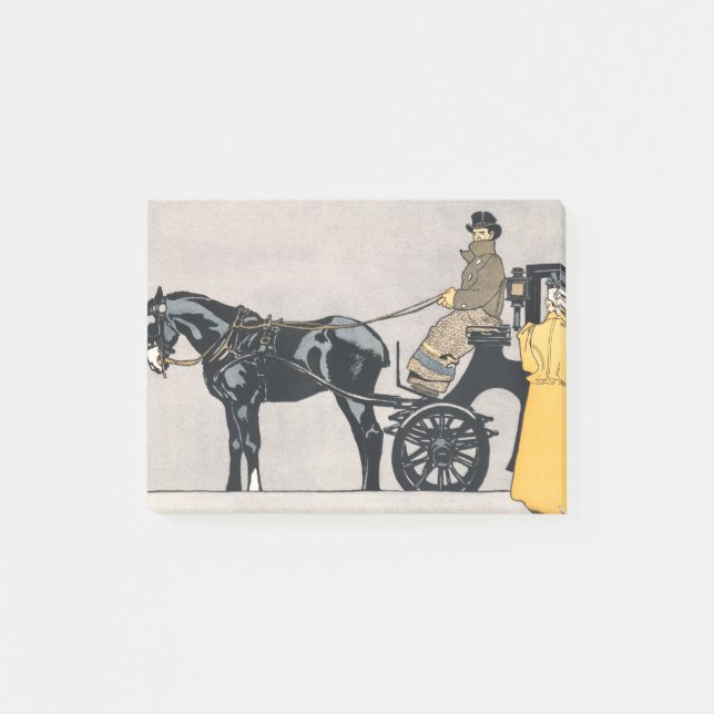 Horse carriage (1898) by Edward Penfield. Post-it Notes (Front)