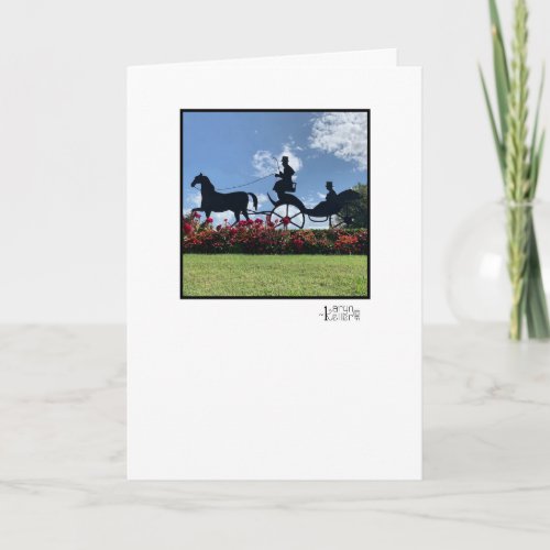 Horse  Carriage greeting card