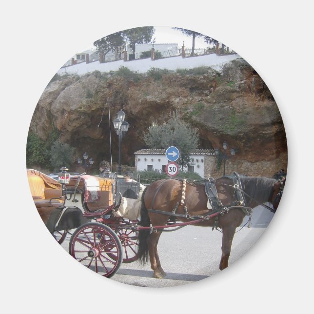 Horse carriage in Mijas Magnet (Front)