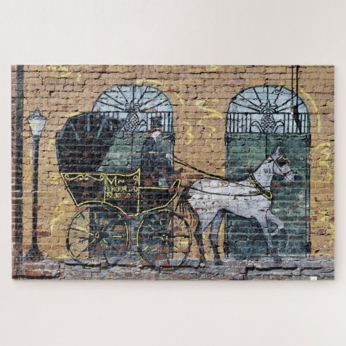 Horse Carriage Mural Downtown Nashville Tennessee Jigsaw Puzzle