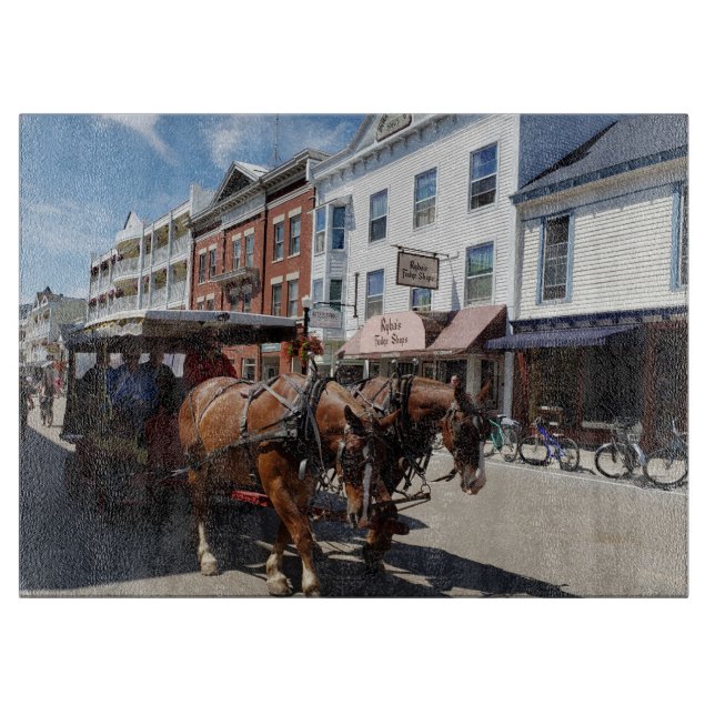 Horse & Carriage on Mackinac Island, Michigan Cutting Board (Front)