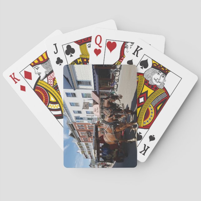 Horse & Carriage on Mackinac Island, Michigan Poker Cards (Back)