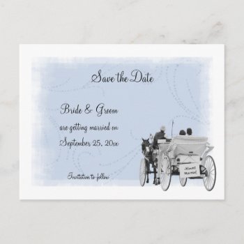 Horse & Carriage Save The Date Postcard by AJsGraphics at Zazzle