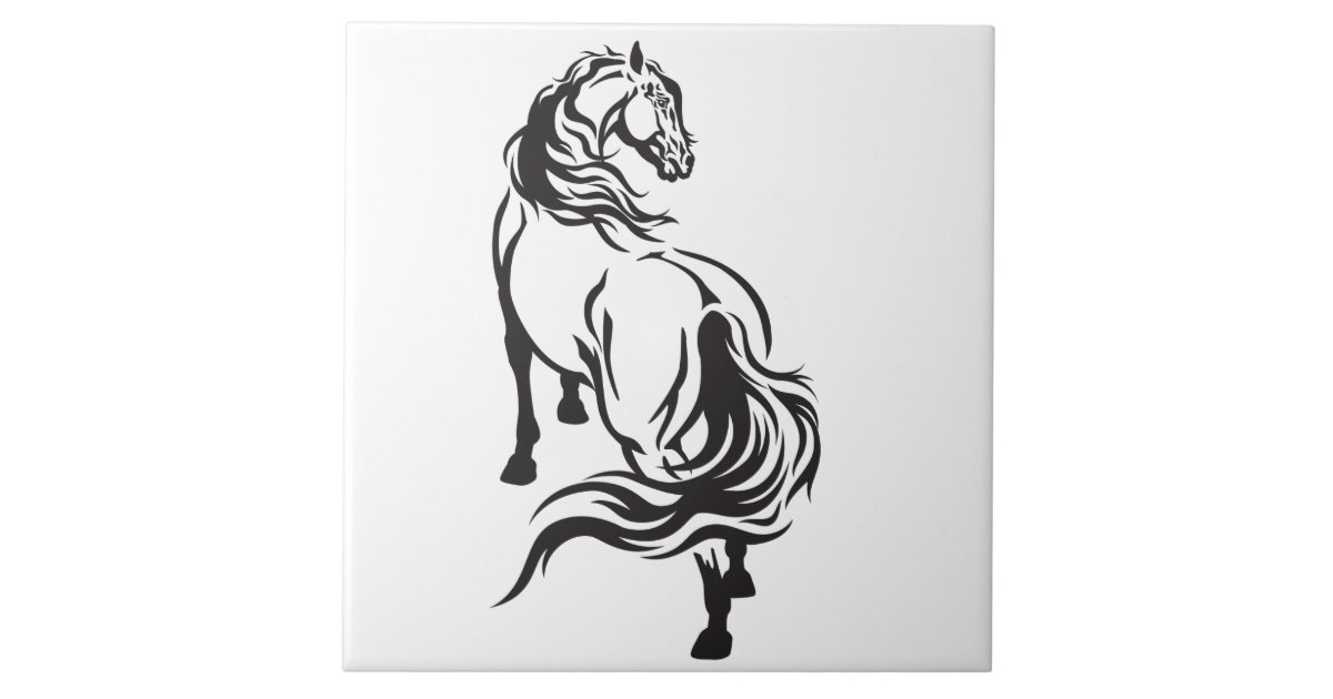 horse ceramic tile Zazzle