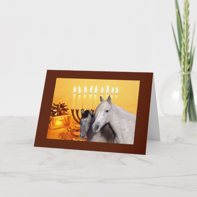 Horse Chanukah Card (Front)